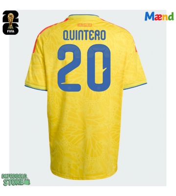 Colombia Juan Fernando Quintero #20 Replika Hjemmebanetrøje VM 2026 Kortærmet